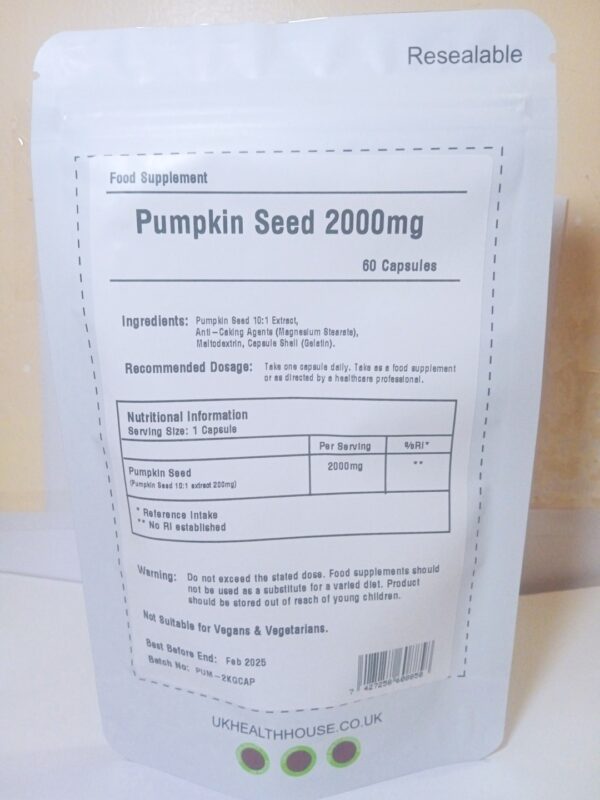 Pumpkin seed oil capsules