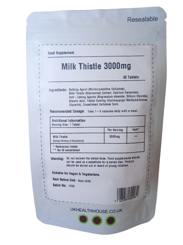 Milk thistle tablets