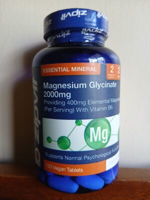 Magnesium Glycinate with Vitamin B6 for better sleep, relaxed muscles and reduced stress(120s)