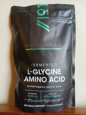 L-Glycine 1500mg capsules with BioPerine, 180 vegan capsules